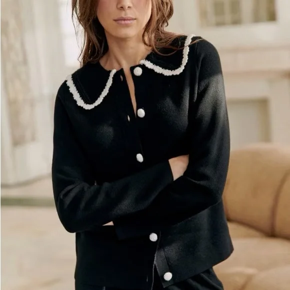 Sezane Bettany Merino Wool Cardigan XXS NWOT - Picture 4 of 7